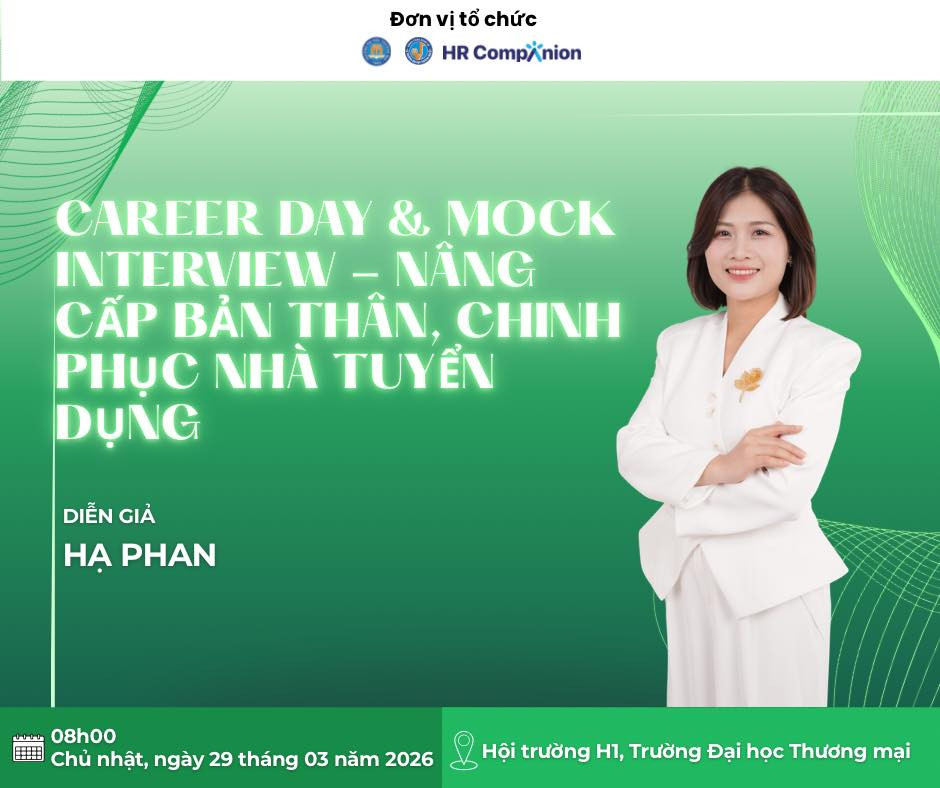 Thông báo đăng ký tham gia sự kiện CAREER FORGE – FROM CV TO OFFER BUỔI 3: MOCK INTERVIEW