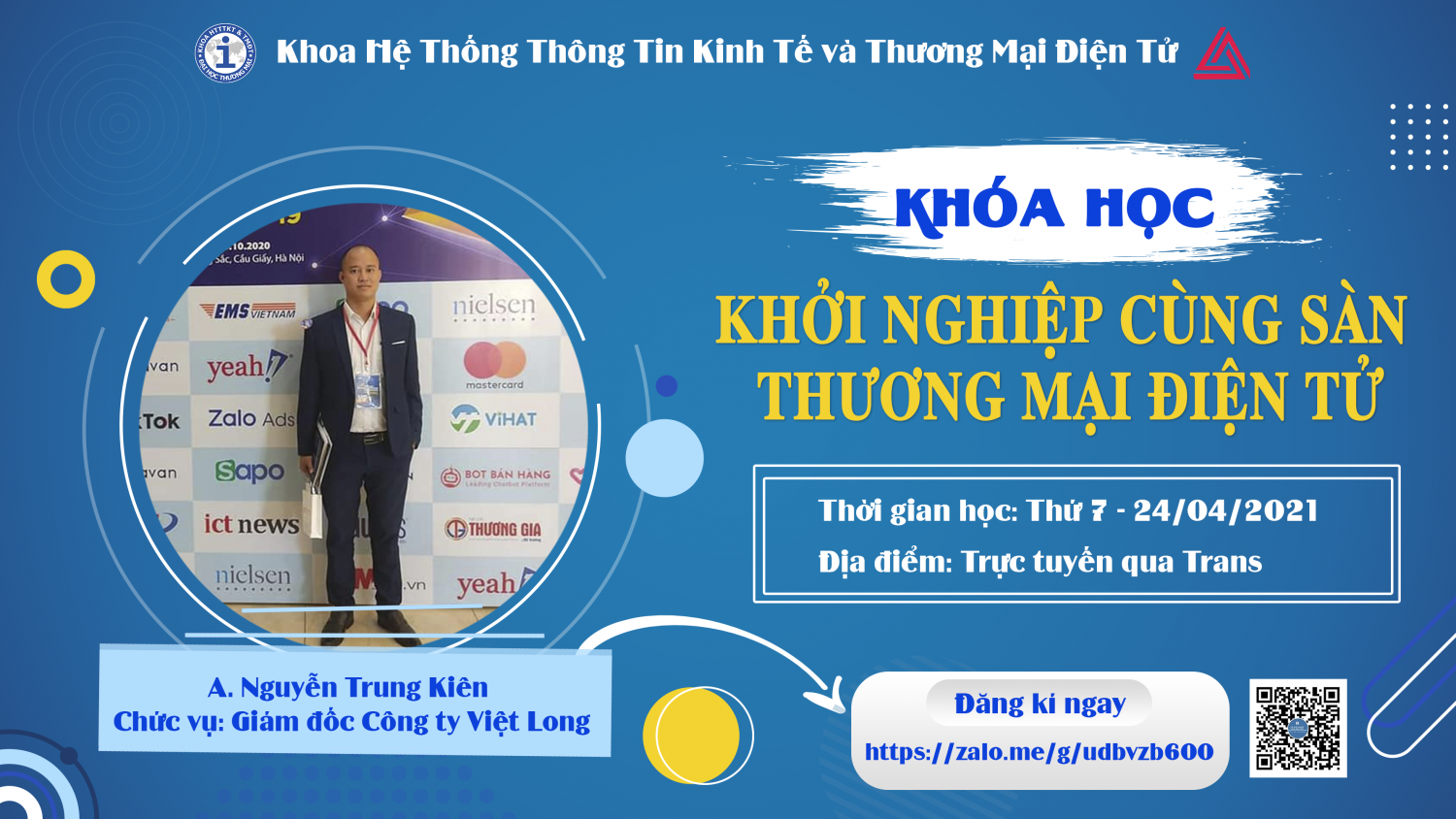 Khóa học: “Khởi nghiệp cùng sàn Thương mại điện tử”